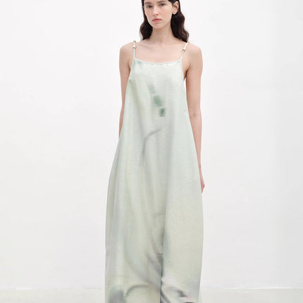 "Island Walk" Cotton Beaded Sling Dress