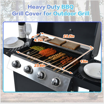 Propane Gas Grill 4 Burner Barbecue Grill, Stainless Steel 34,000 BTU