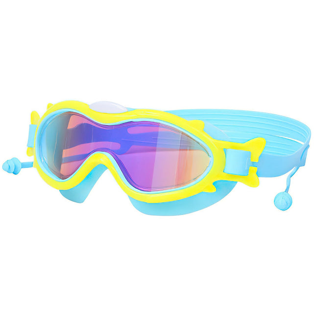 3 Colors Option - 1Pc Kids Swim Goggles With Ear Plugs UV Protection