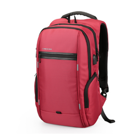 Pure Color Large Laptop Backpack With Usb Charging Port