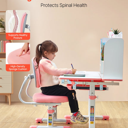 Kids Study Chair And Desk Set, Study Desk And Chair For Kids With