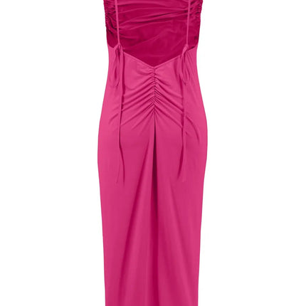 Backless Cowl Neck Sleeveless : Cami Dress