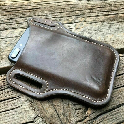 Men Cell Phone Belt Pack Bag Loop Waist Holster Pouch Case Leather