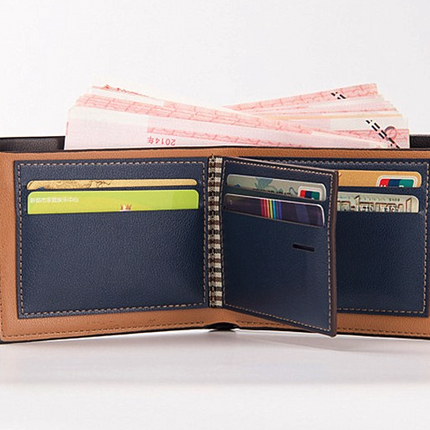 Men's Bifold Leather Credit ID Card Holder Wallet Billfold Purse