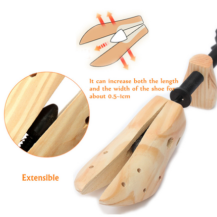 2-Way Wooden Adjustable Shoe Stretcher Expander Men Women Boot Size US