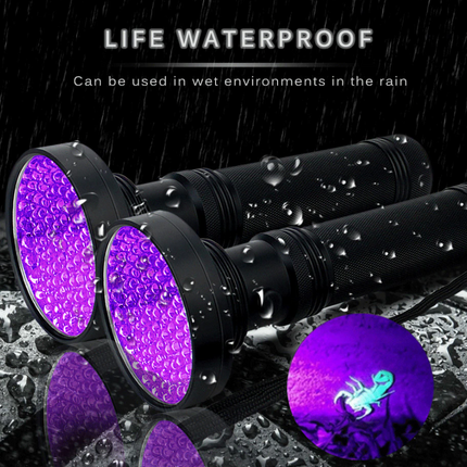 UV Ultraviolet Light 100 LED Flashlight BlackLight 395nM Inspection