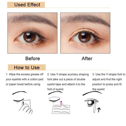 1200pcs Invisible Lace Eye Lift Strips Double Eyelid Adhesive Style