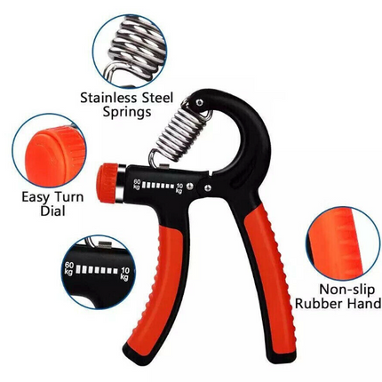 Hand Grip Strength Power Trainer Gripper Strengthener Adjustable Gym