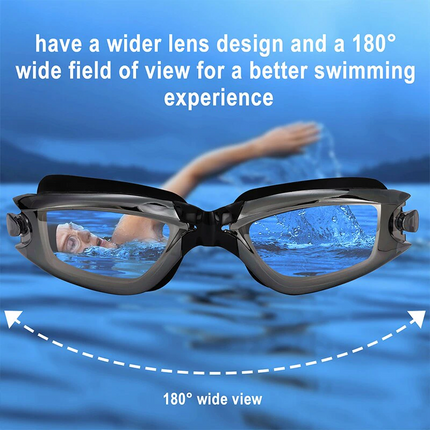 Clear Comfortable Swimming Goggles UV- Anti-Fog Swim Glasses Mirror
