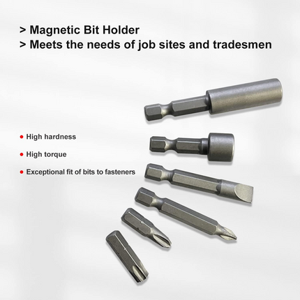 37 Piece Impact Screwdriver Bit Set Nut Driver Torx Phillips Tool