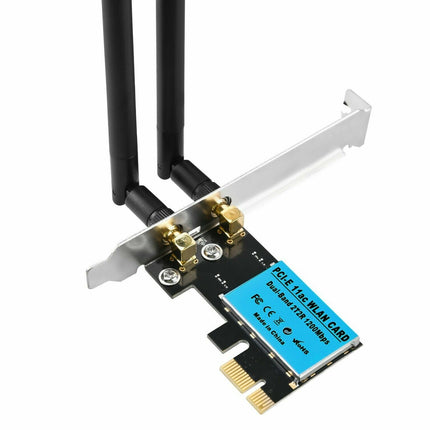 WiFi 1200Mbps Desktop PCIe Adapter 2.4G/5G Dual Band AX210 802.11AX