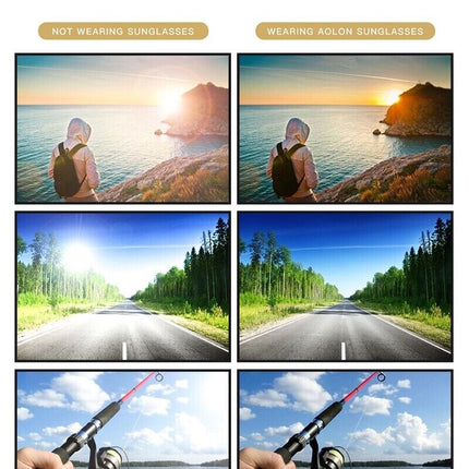 Mens Polarized Pilot Sunglasses Outdoor Driving UV400 Sun Glasses