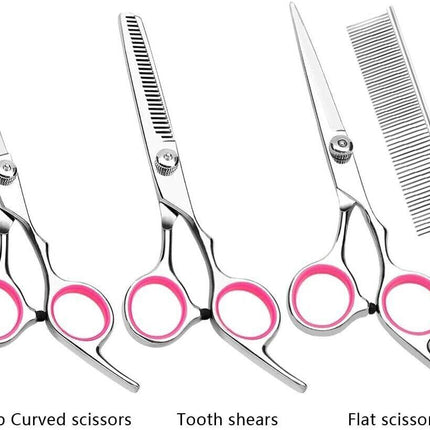 Pet Dog Grooming Scissors Stainless Straight Curved Thinning Shears
