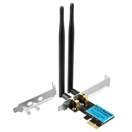 WiFi 1200Mbps Desktop PCIe Adapter 2.4G/5G Dual Band AX210 802.11AX