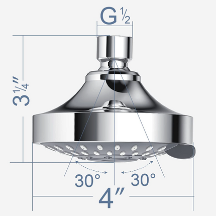 Shower Heads Handheld Spray High Pressure Adjustable Showerhead Top