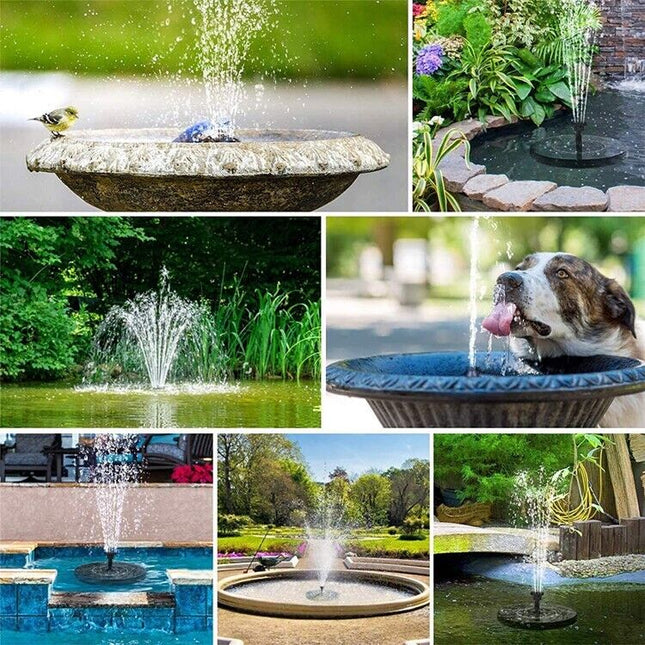 Solar Power Bird Bath Fountain Pump Upgrade 1.4W Solar Fountain With 4