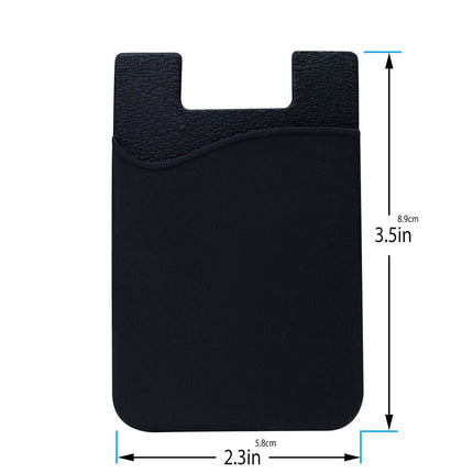 5x Silicone Credit Card Holder Cell Phone Wallet Pocket Sticker