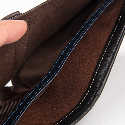Men's Bifold Leather Credit ID Card Holder Wallet Billfold Purse