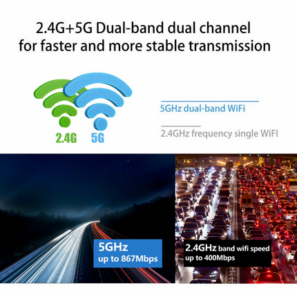 1300Mbps USB3.0 Wireless WiFi Adapter Dongle Dual Band 5G/2.4G Desktop