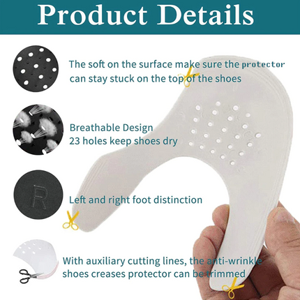 5 Pairs Shoe Protector Anti Crease Force Fields Cover Toe Cap Creasing