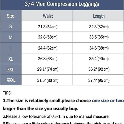 Men's Basketball Sports Tight Pants 3/4 Compression Workout Leggings