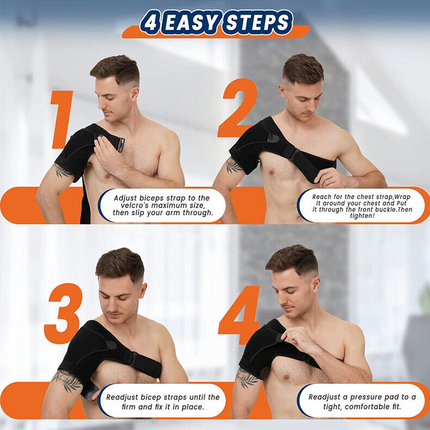 Shoulder Brace Support Compression Sleeve Torn Rotator Cuff AC Joint