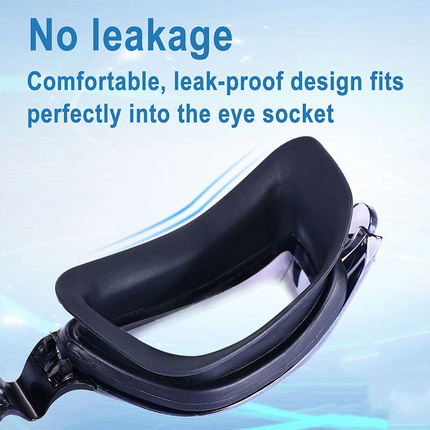Clear Comfortable Swimming Goggles UV- Anti-Fog Swim Glasses Mirror