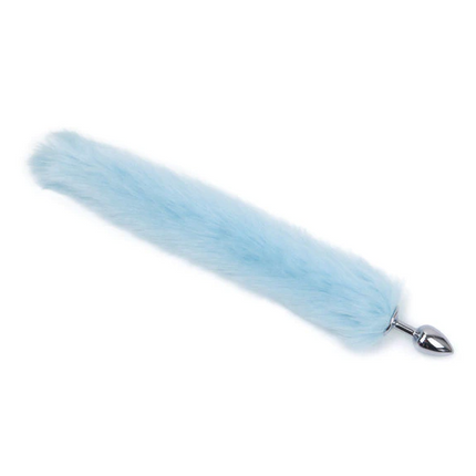 False Fox Tail With Metal Anal-Butt Plug Buttplug Cosplay Game Toy