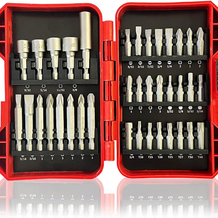 37 Piece Impact Screwdriver Bit Set Nut Driver Torx Phillips Tool