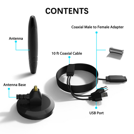 5600Miles Upgraded TV Antenna HDTV Amplified Digital 4K 1080P Long