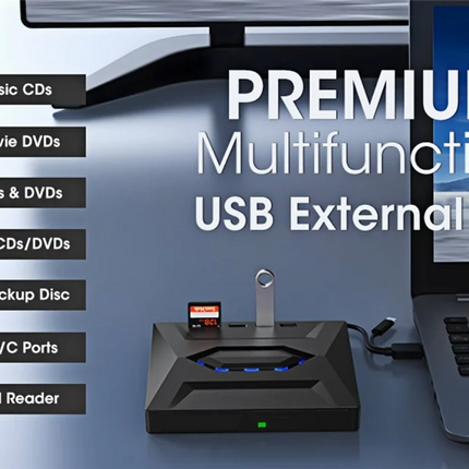 External CD DVD Drive USB 3.0 Writer Burner Player for PC Laptop