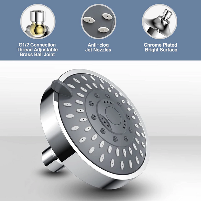 Shower Heads Handheld Spray High Pressure Adjustable Showerhead Top