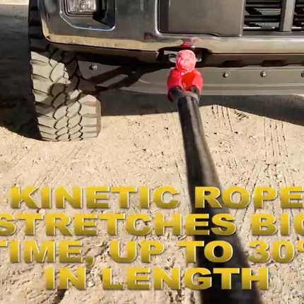 KEEGAN TOOLS 1.25"x30' Kinetic Energy Recovery Rope 46000 lbs Tow Rope