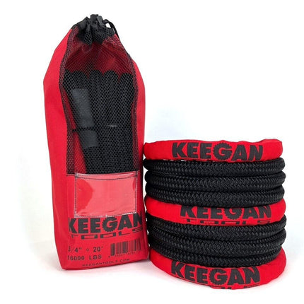 KEEGAN TOOLS 1.25"x30' Kinetic Energy Recovery Rope 46000 lbs Tow Rope