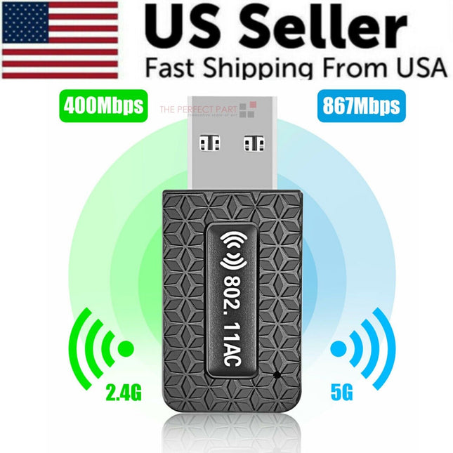 1300Mbps USB3.0 Wireless WiFi Adapter Dongle Dual Band 5G/2.4G Desktop