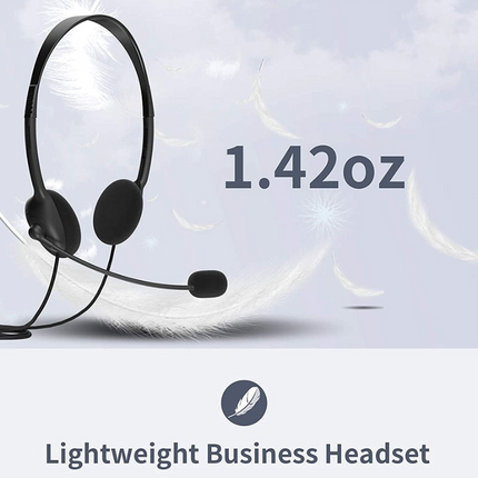 USB Headset Headphone With Microphone Noise Cancelling For PC Computer