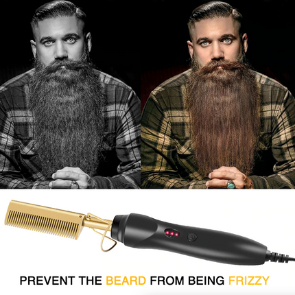 Hair Straightener Comb Pro Electric Beard Straightening Comb Heat Hot