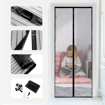 Magnetic Screen Door Mesh Curtain Durable Heavy Duty Mosquito Net Bug