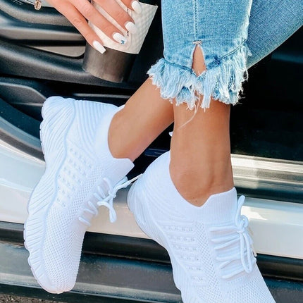 Womens Running Trainers Ladies Sneakers Slip On Walking Gym Comfy