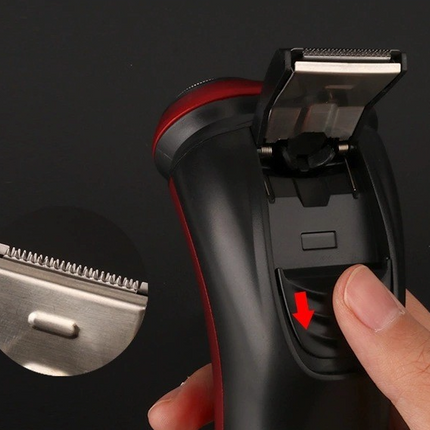 Men's Razor Rotary Waterproof Electric Shaver Pop-Up Trimmer Wet Dry
