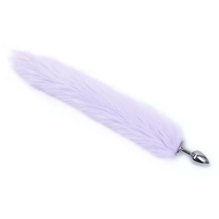 False Fox Tail With Metal Anal-Butt Plug Buttplug Cosplay Game Toy