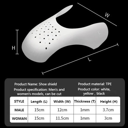 5 Pairs Shoe Protector Anti Crease Force Fields Cover Toe Cap Creasing