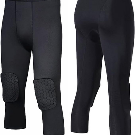 Men's Basketball Sports Tight Pants 3/4 Compression Workout Leggings