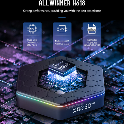 2025 Upgraded T95Z Plus Smart Android 12.0 TV Box Quad Core 6K HD