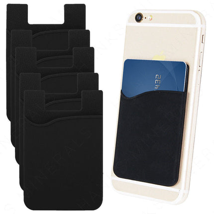 5x Silicone Credit Card Holder Cell Phone Wallet Pocket Sticker