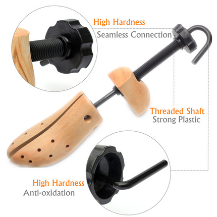 2-Way Wooden Adjustable Shoe Stretcher Expander Men Women Boot Size US