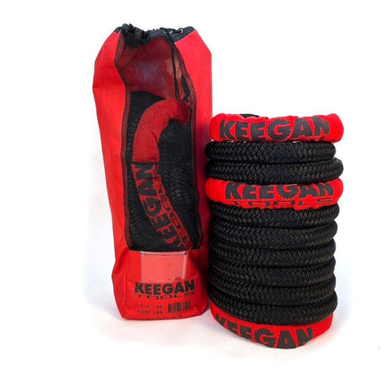 KEEGAN TOOLS 1.25"x30' Kinetic Energy Recovery Rope 46000 lbs Tow Rope