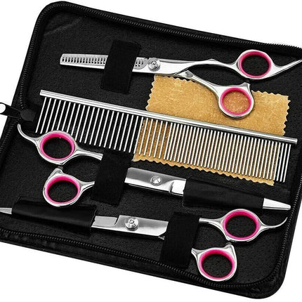 Pet Dog Grooming Scissors Stainless Straight Curved Thinning Shears