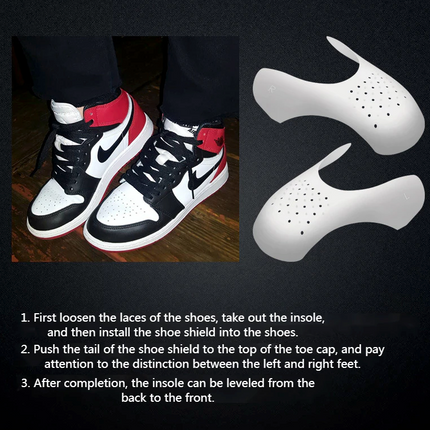 5 Pairs Shoe Protector Anti Crease Force Fields Cover Toe Cap Creasing