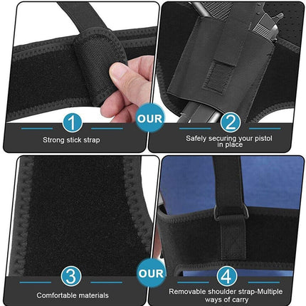 Tactical Concealed Carry Shoulder Waist Pistol Hand Gun Holder Holster